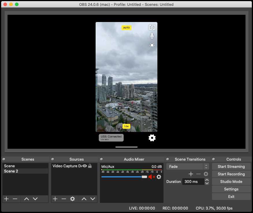 obsstudio encoder for mac no preview video